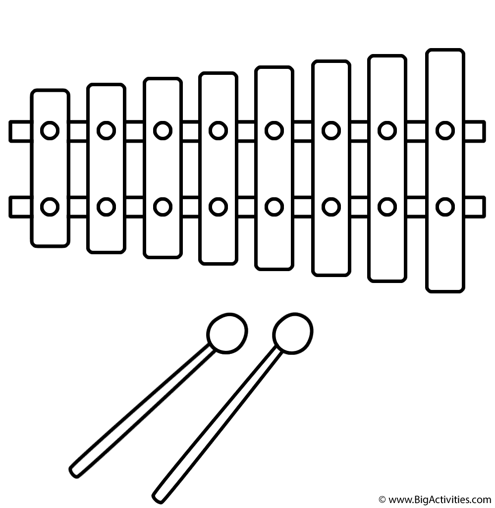 HD Wallpaper Xylophone Printable Coloring Page Wallpaper Wall Bed