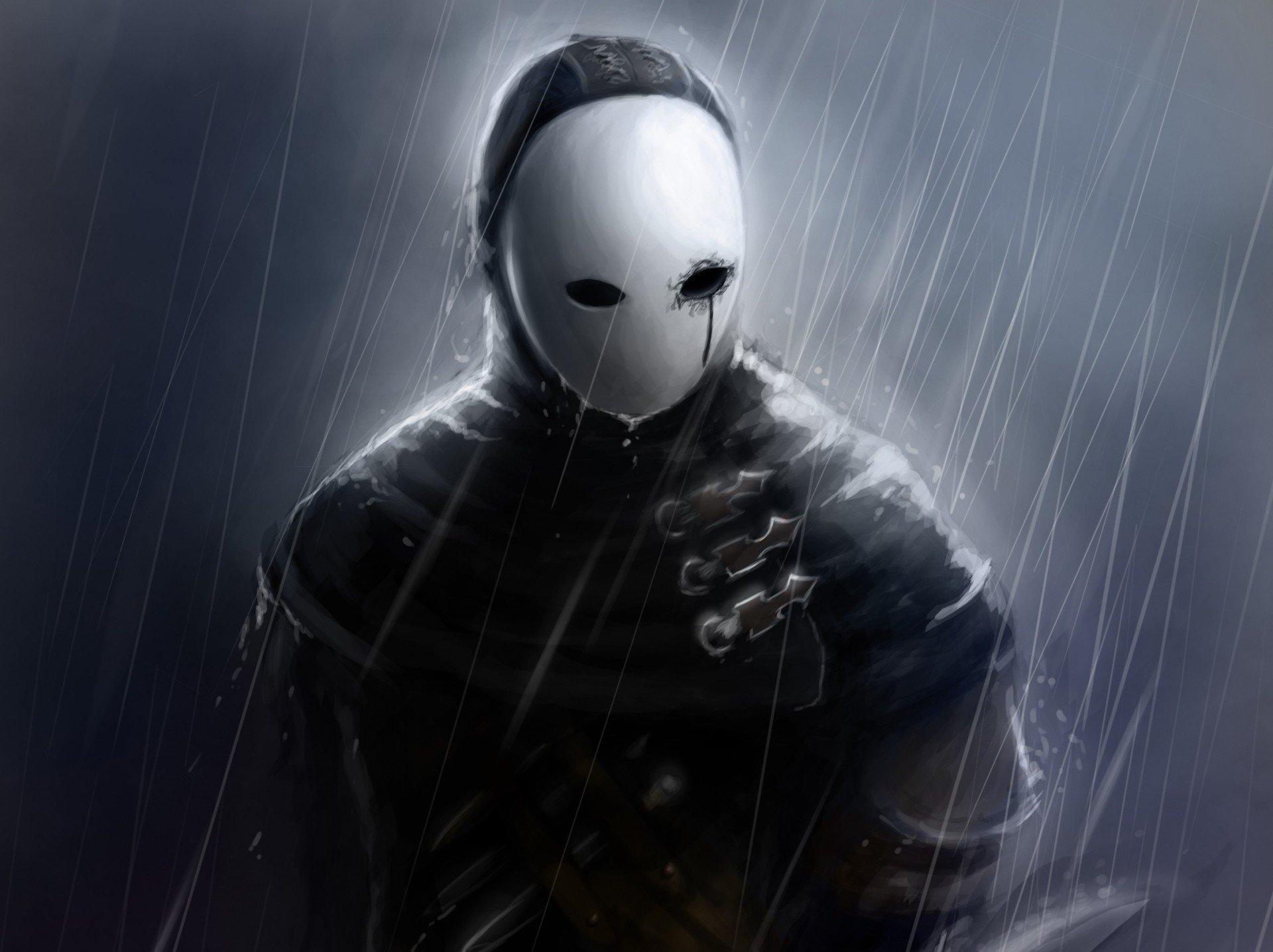 art rain man dark soul ii mask HD wallpaper