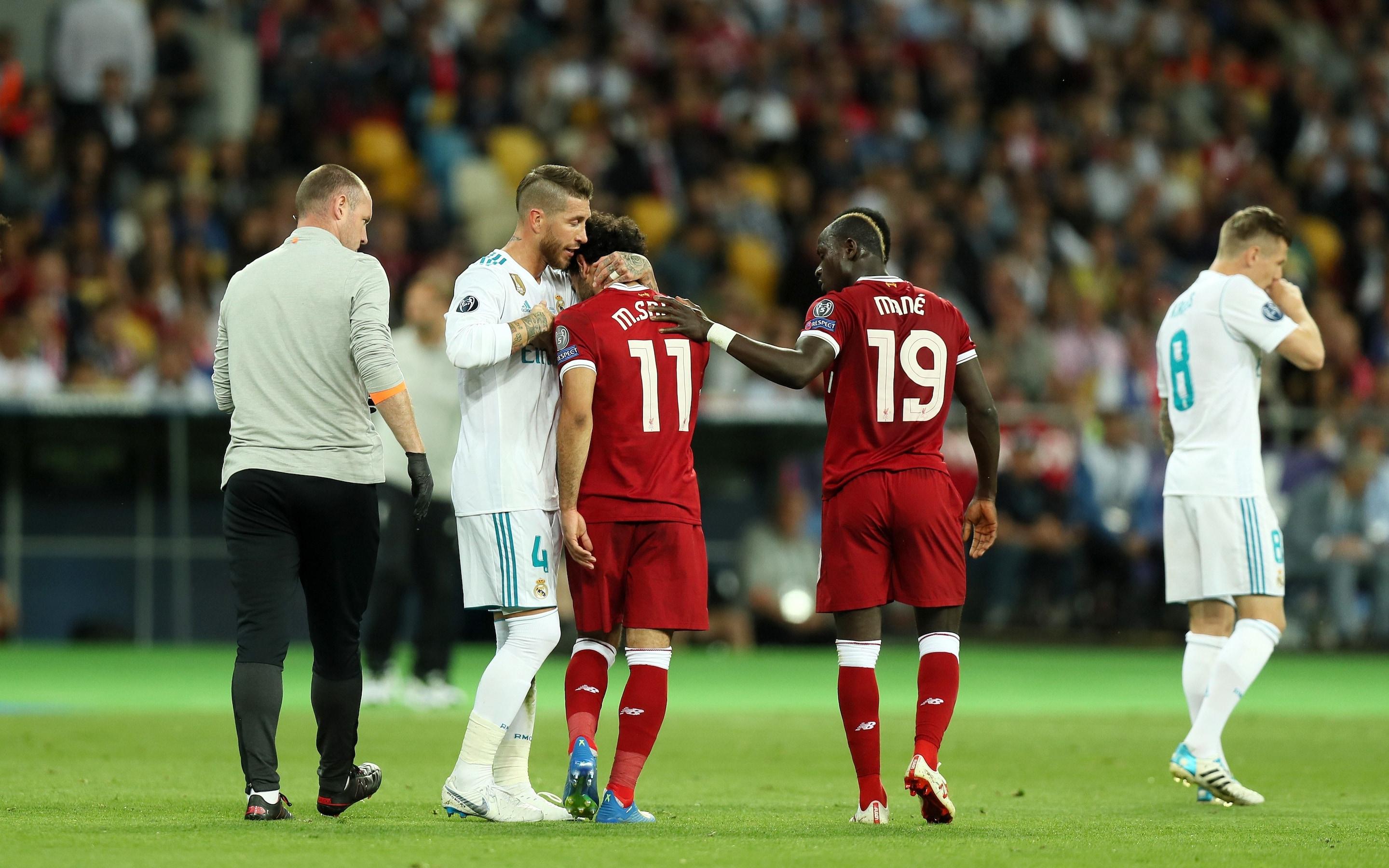 Sergio Ramos sends good well wishes to Mohamed Salah after injured