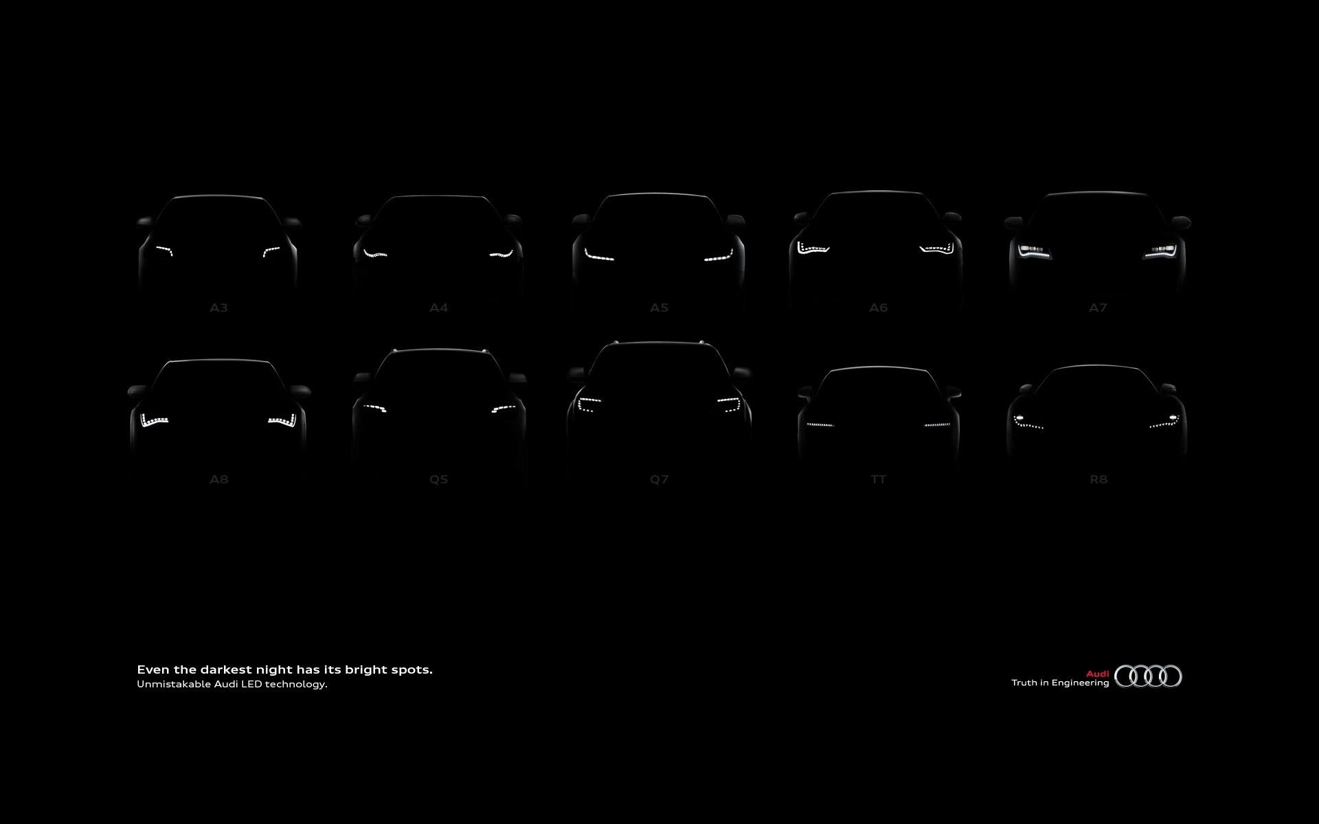 light, dark, Audi, LED wallpaper