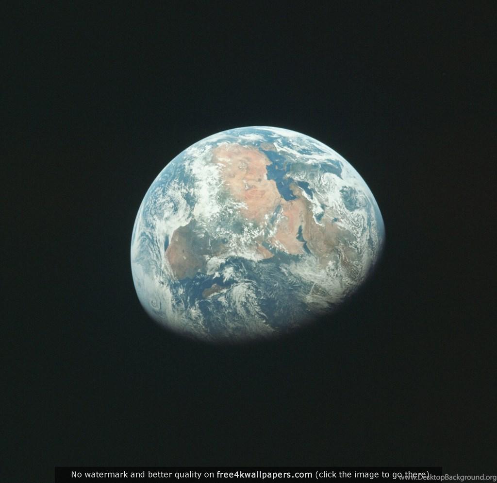 Earth From Apollo 11 HD Wallpaper Desktop Background
