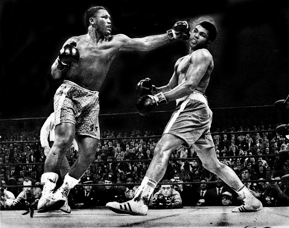 Fight Of The Century' Joe Frazier unleashes a left hook