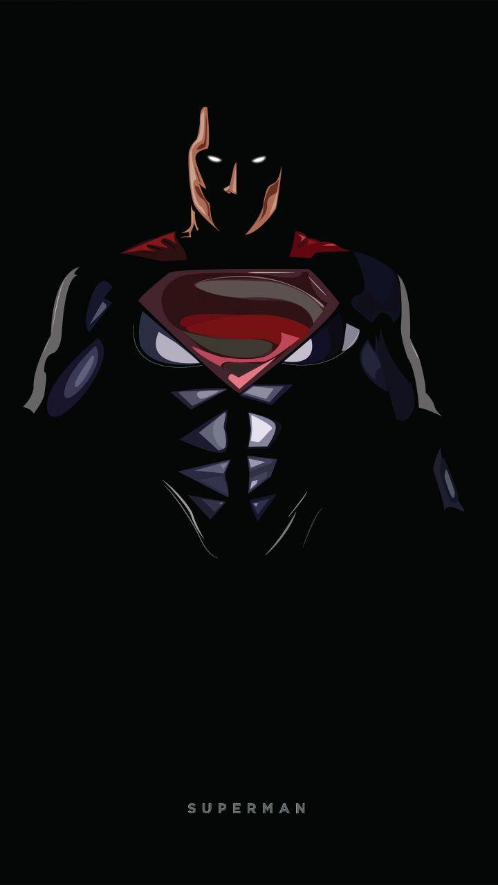 Superman, dark, minimal, 720x1280 wallpaper. Superman
