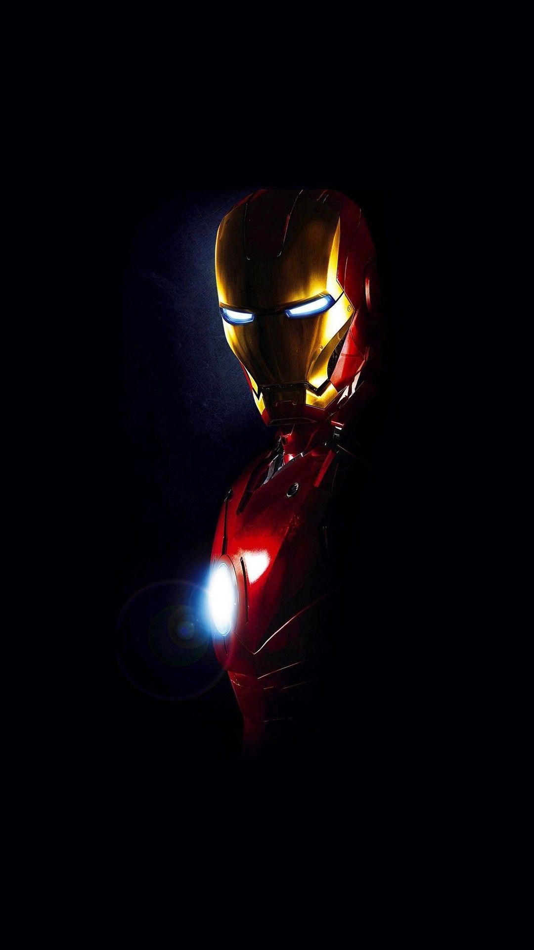 Iron Man Shadow Minimal Smartphone Wallpaper and Lockscreen HD