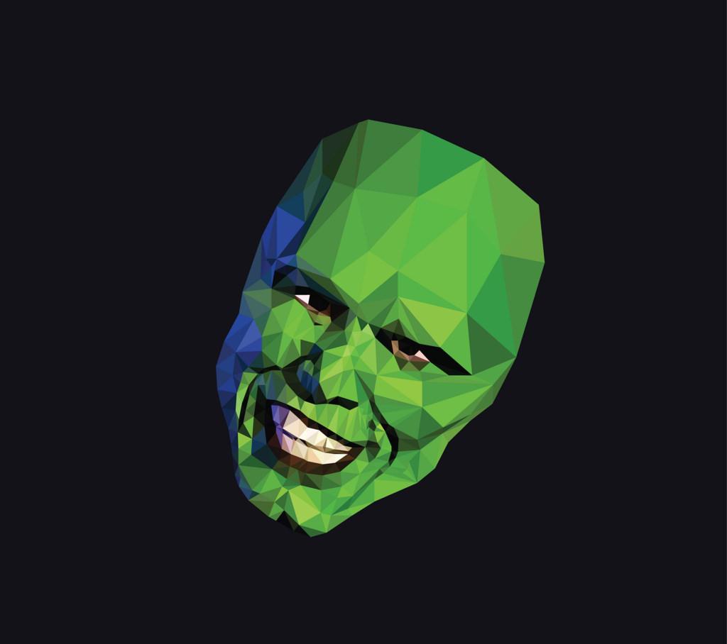 The Mask. This is a polygonal portrait of Stanley Ipkiss