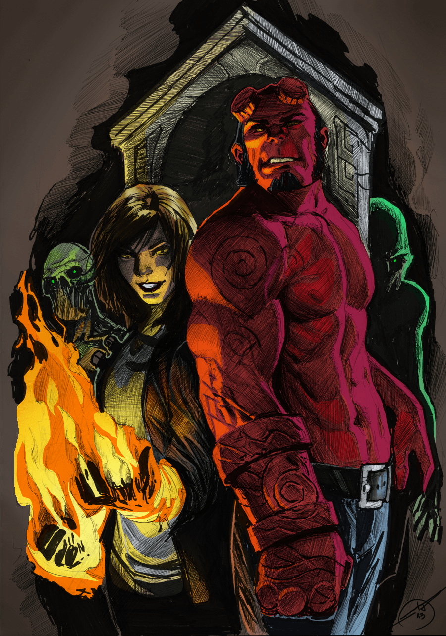 Hellboy and Liz Sherman Mar. 10 2014
