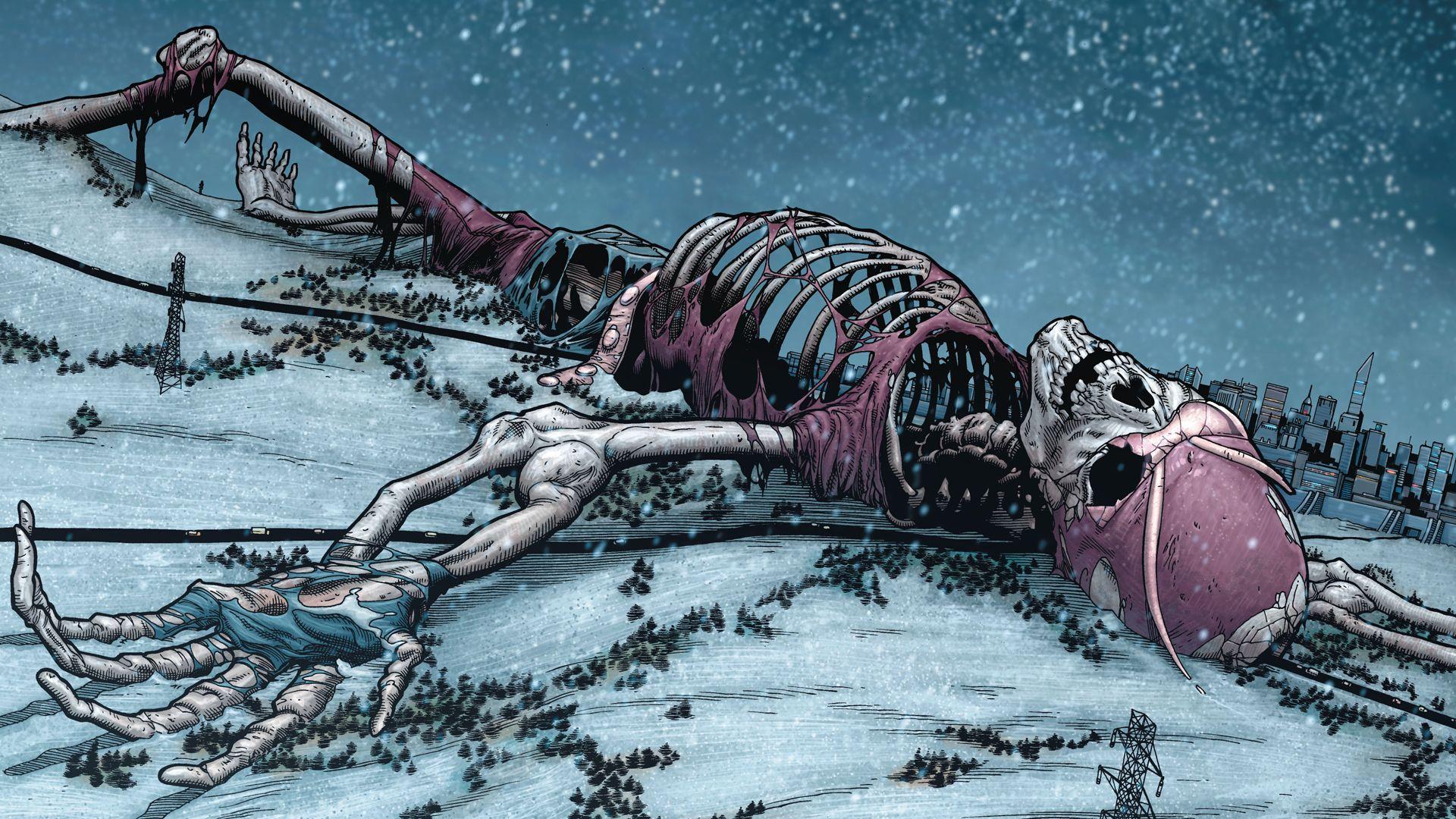 Skeleton Giant Marvel Hank Pym Giant Man dark city wallpaper