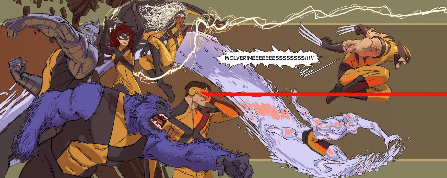 X Men Marvel Wolverine Beast Cyclops Storm Wallpaperx1024
