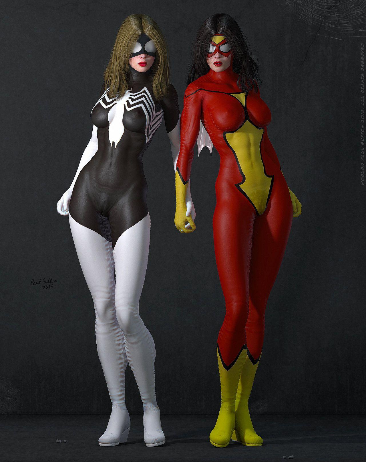 Julia Carpenter And Jessica Drew Spider Woman By DevilishlyCreative