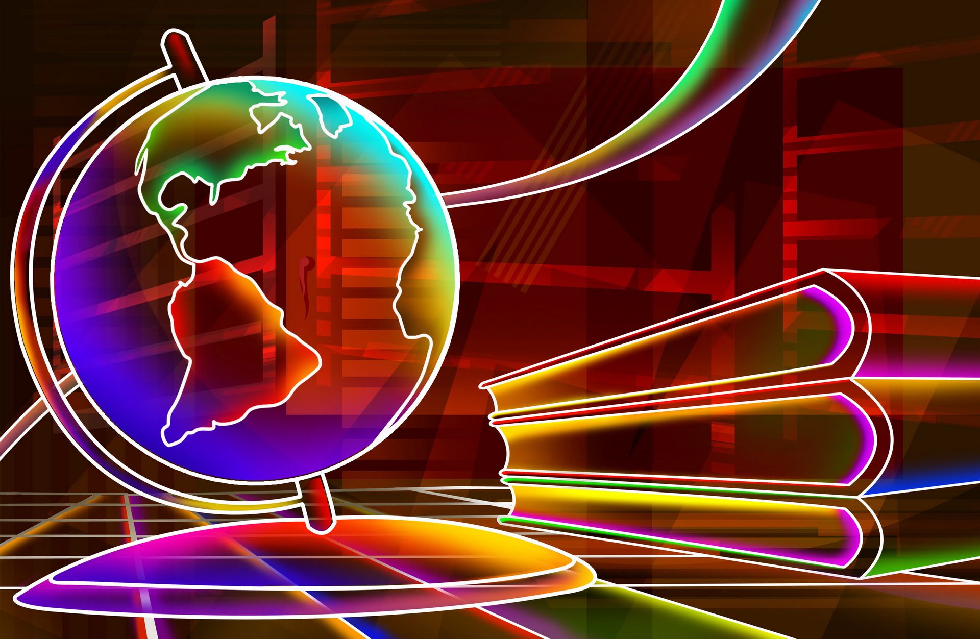 Kids N Fun. Wallpaper Neon Widescreen