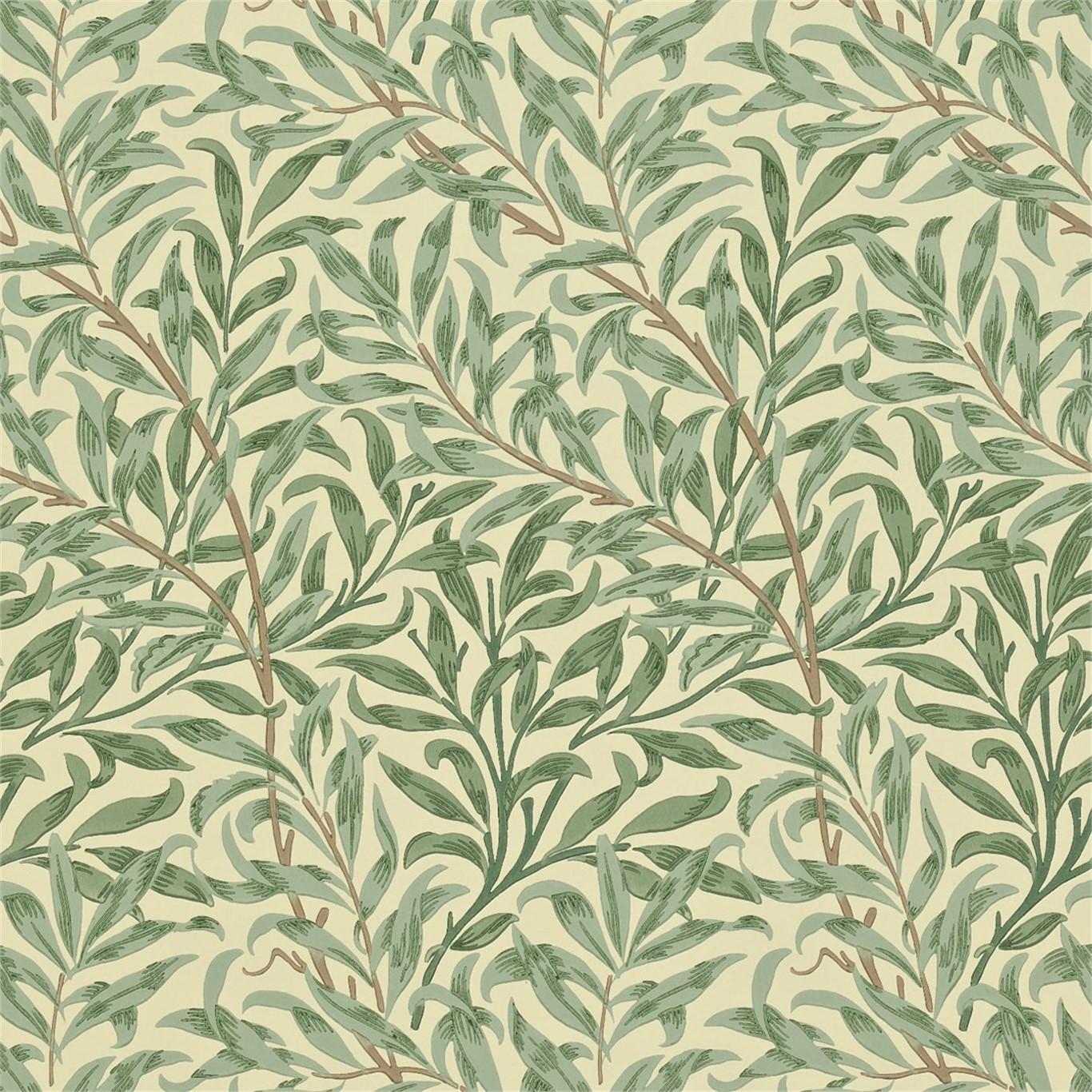 William Morris & Co Willow Boughs 216480 Wallpaper. Green