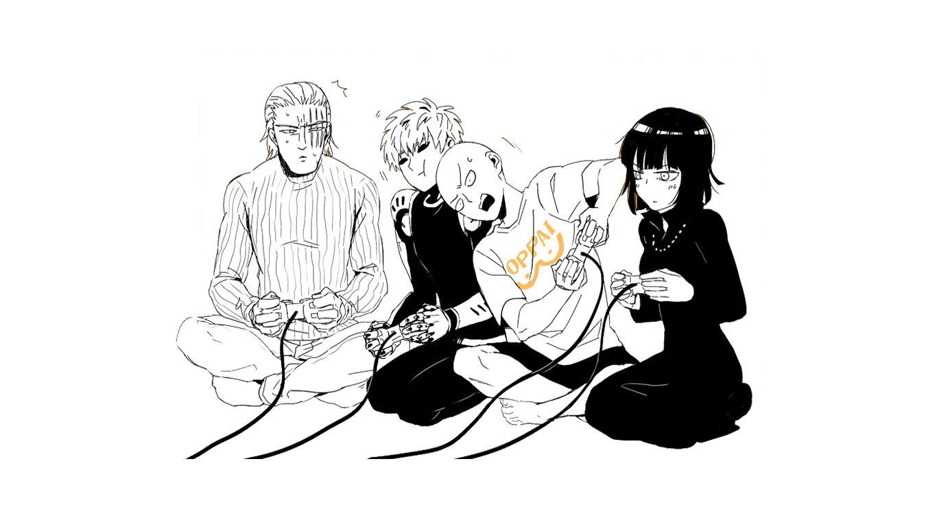 Saitama drawing wallpaper HUGE FREEBIE! Download for PowerPoint