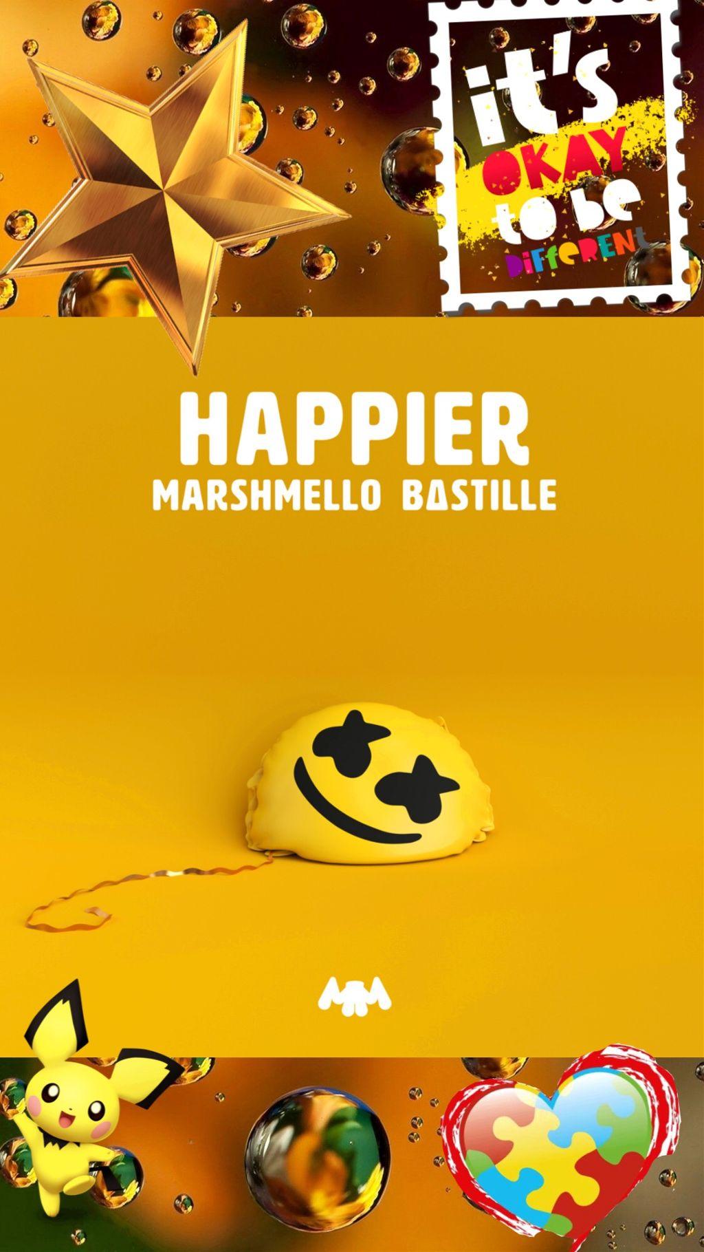 freetoedit marshmello wallpaper bastille happier yellow