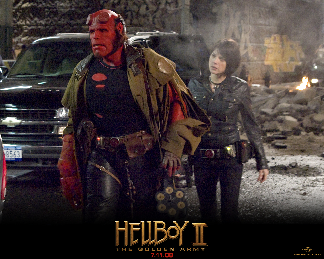 Ron Perlman Perlman 2008 Hellboy 2: The Golden Army Wallpaper