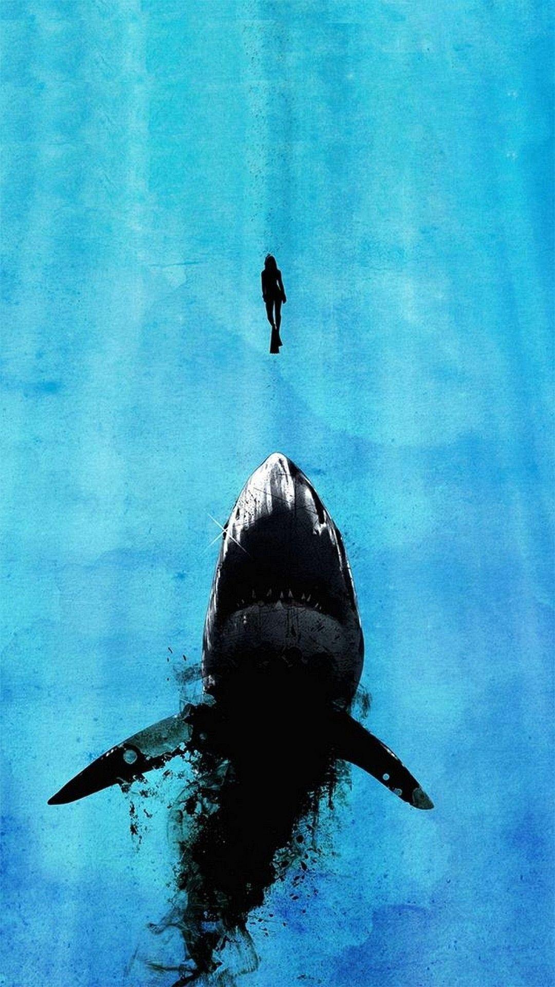 Sea animals shark underwater 750x1334 iPhone 8766S wallpaper  background picture image