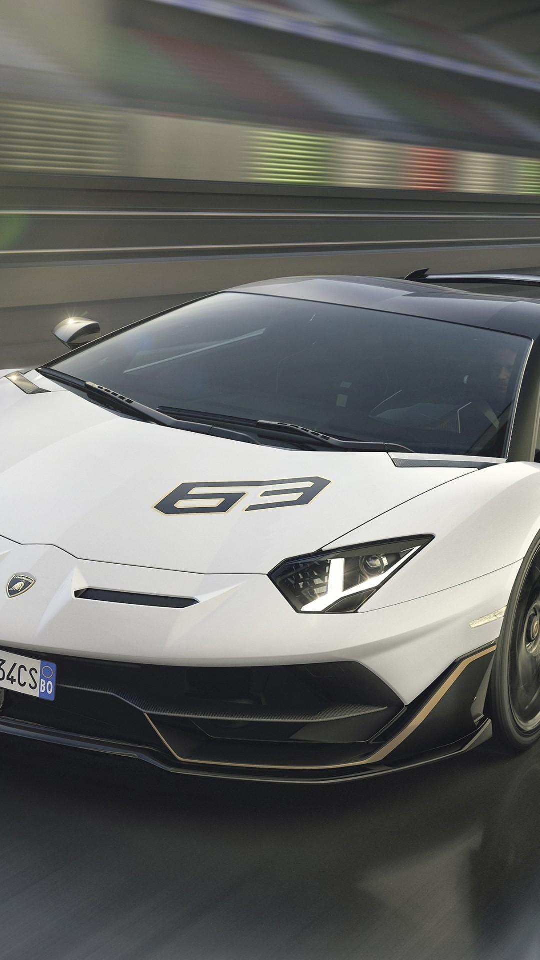 Download 1080x1920 Lamborghini Aventador Svj, Racing, Supercars