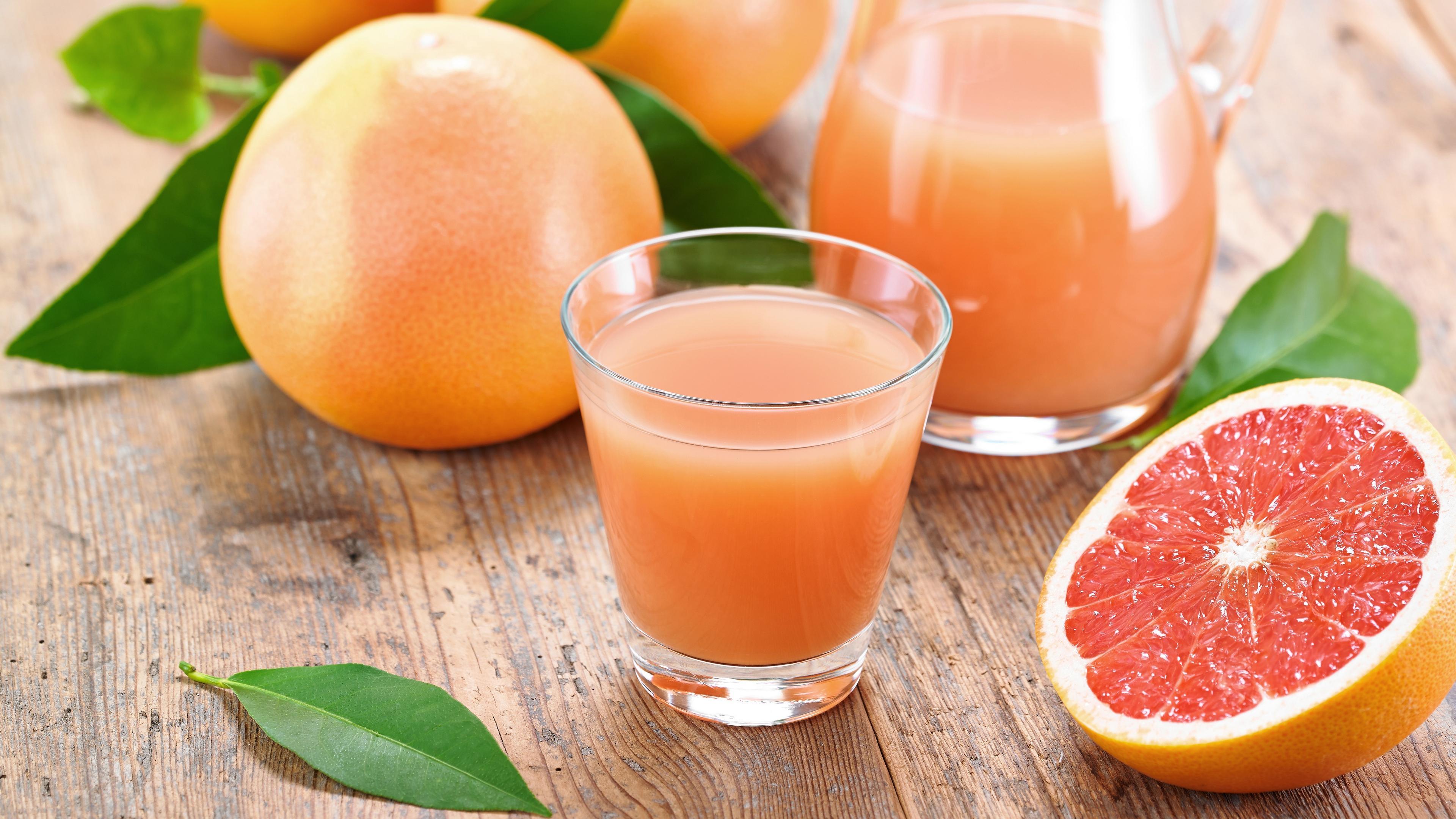 Download wallpaper 3840x2160 grapefruit, juice, fruit, citrus 4k uhd