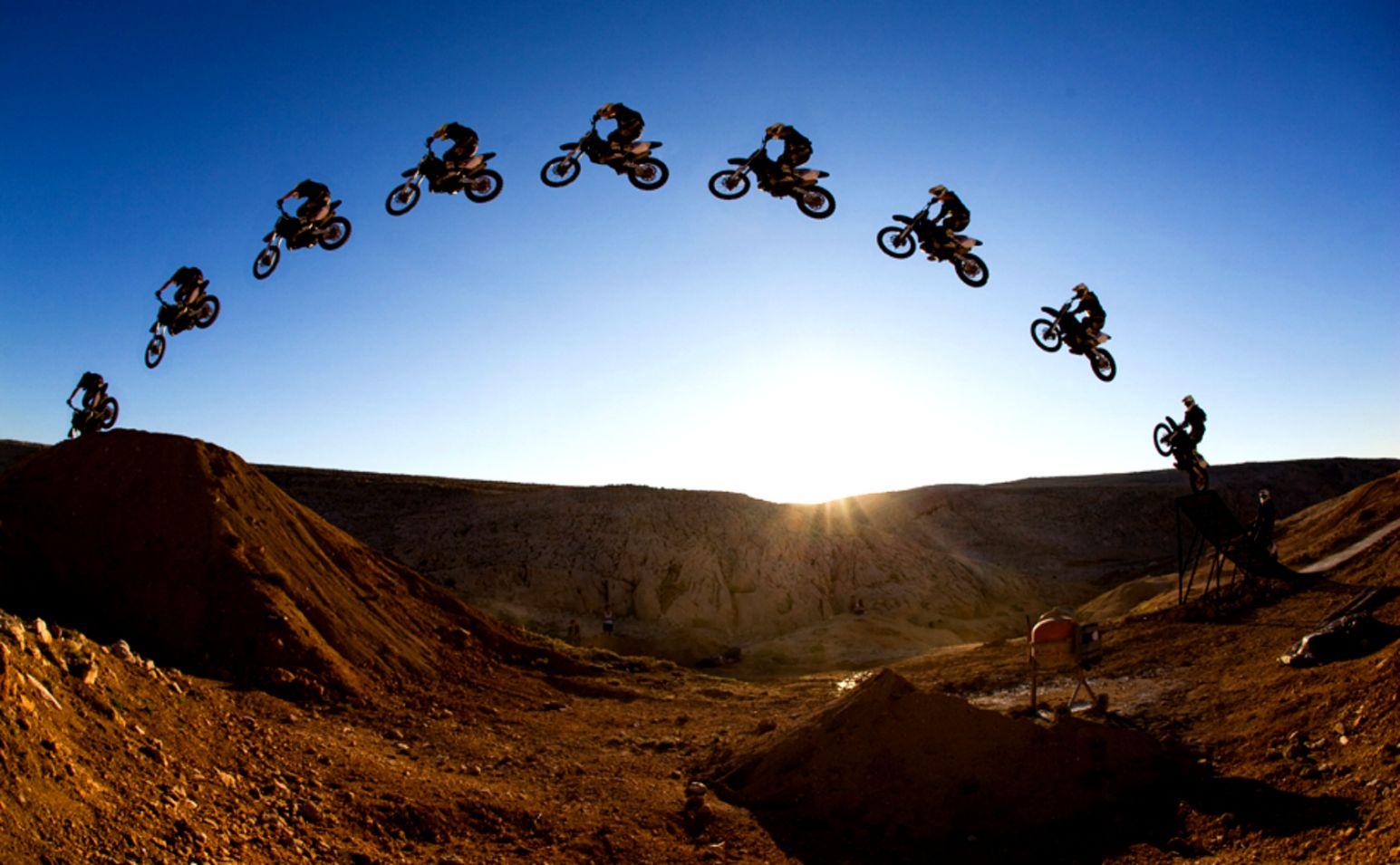 Awesome Motocross Jump HD Wallpaper Wide