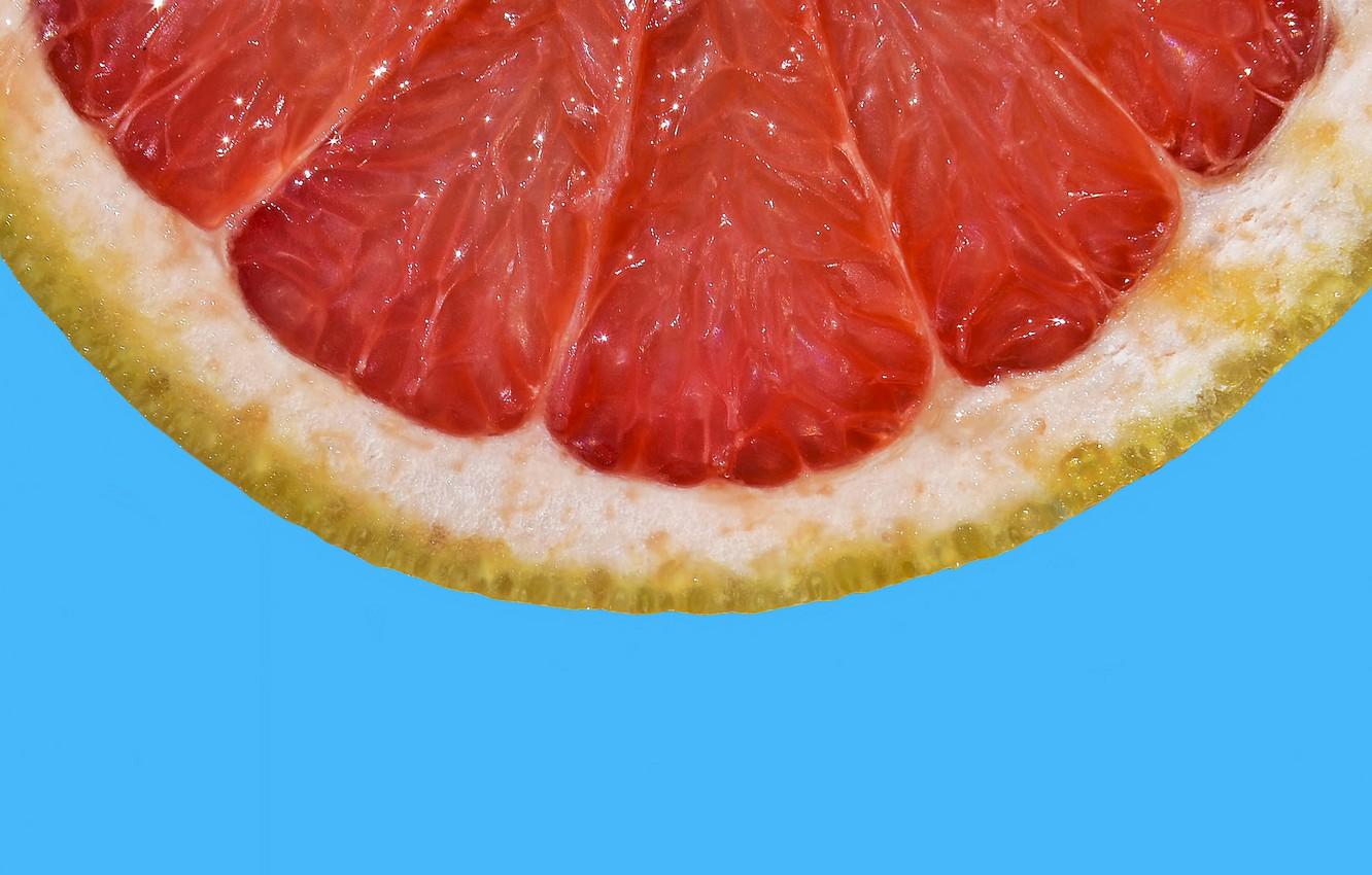 Wallpaper macro, fruit, grapefruit image for desktop, section еда