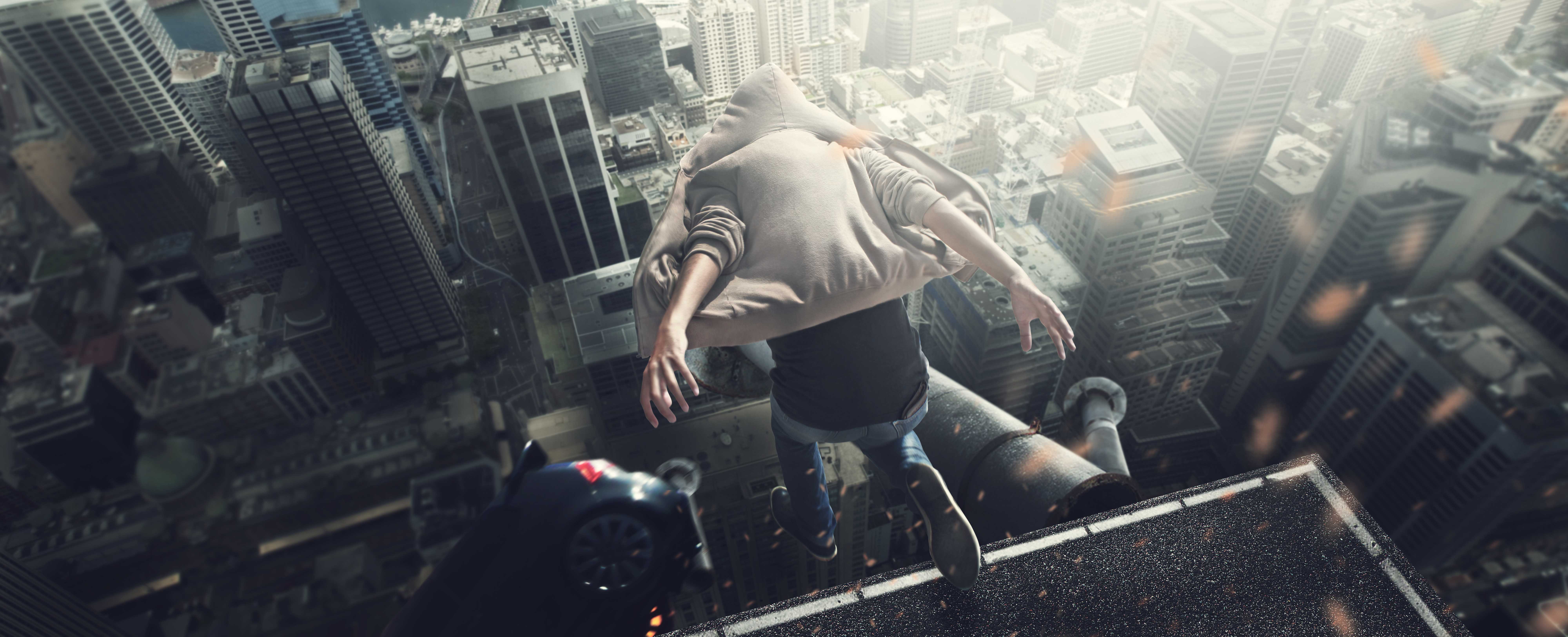 Jump From The Building 8k, HD Photography, 4k Wallpaper, Image