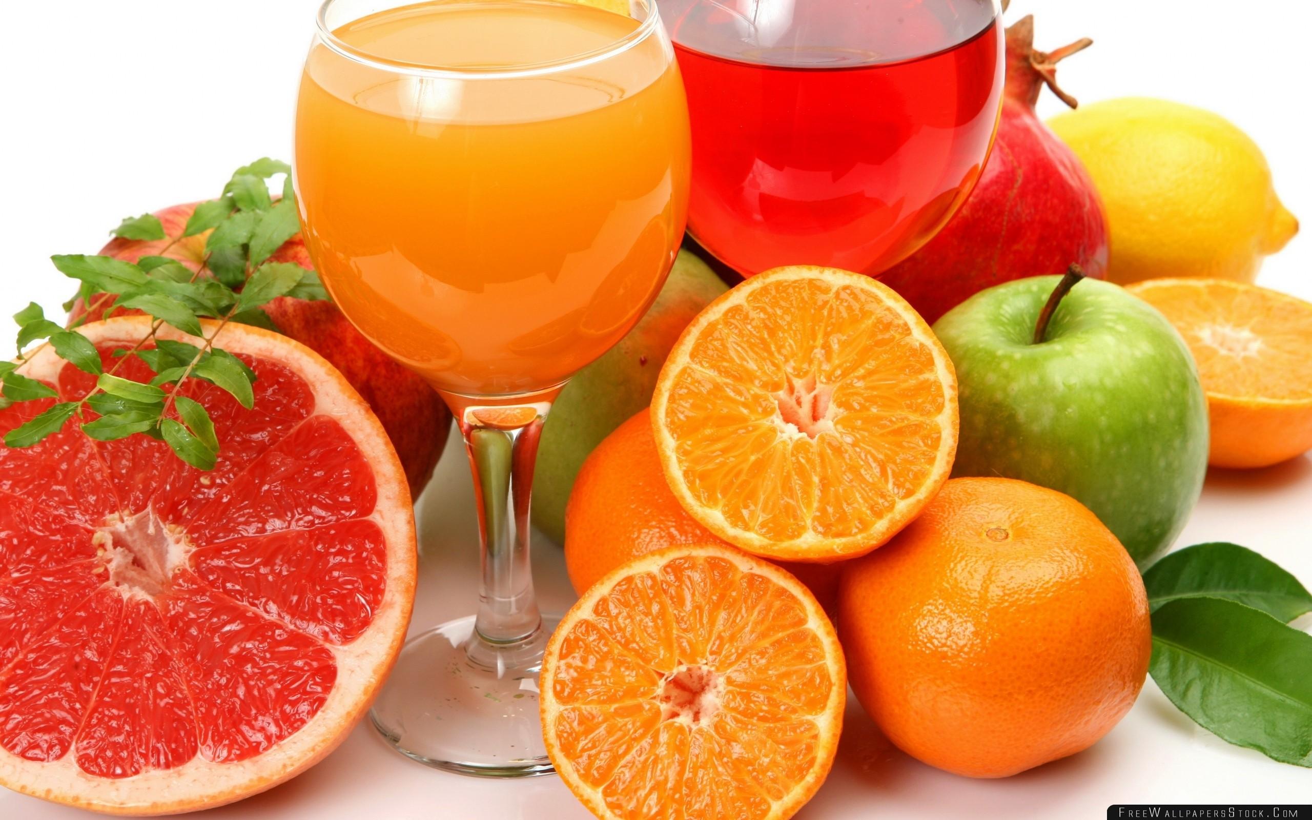 Oranges Grapefruit Drink Apple Juice Wallpaper