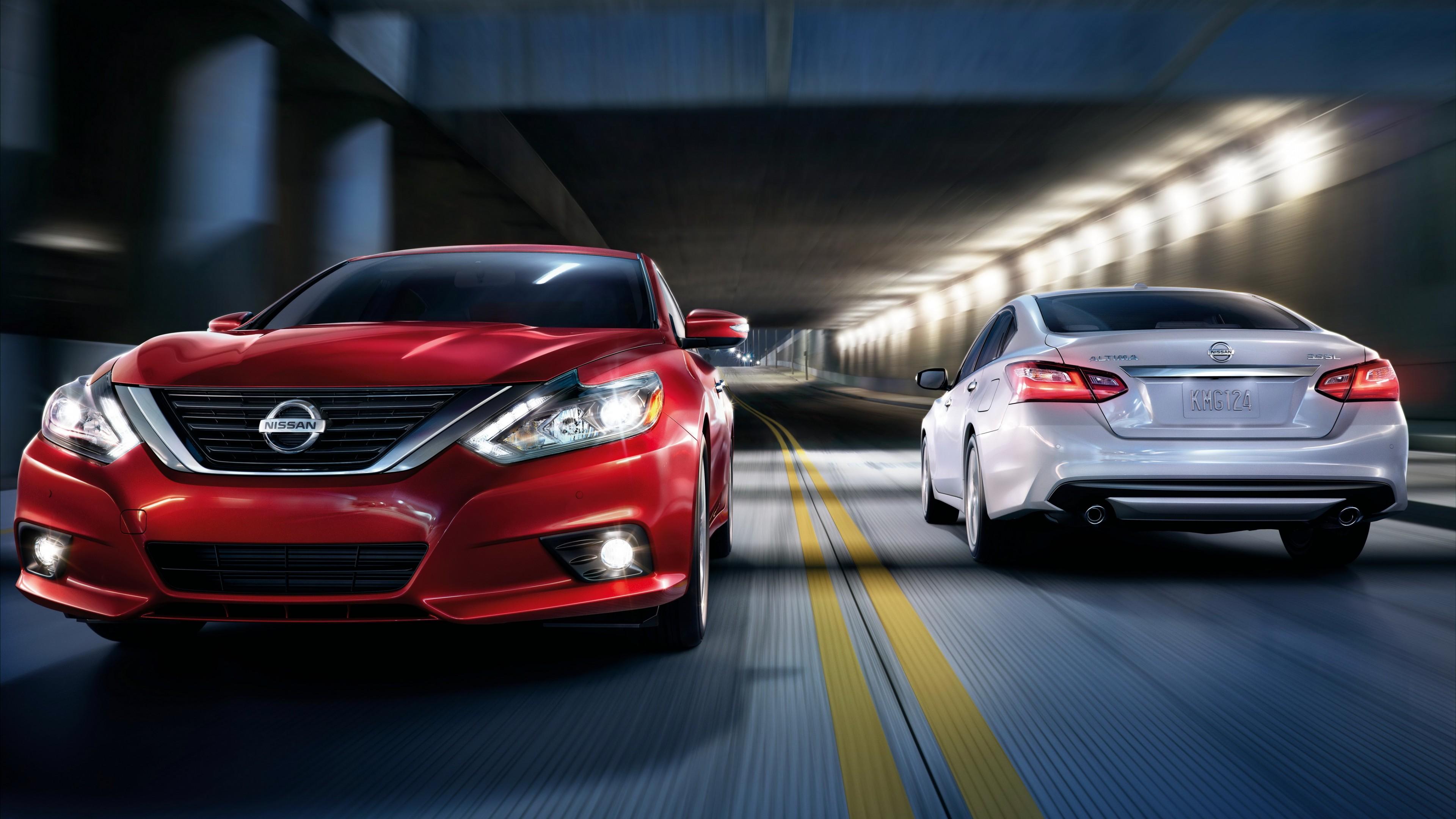 Wallpaper Nissan Altima, red, speed, Cars & Bikes