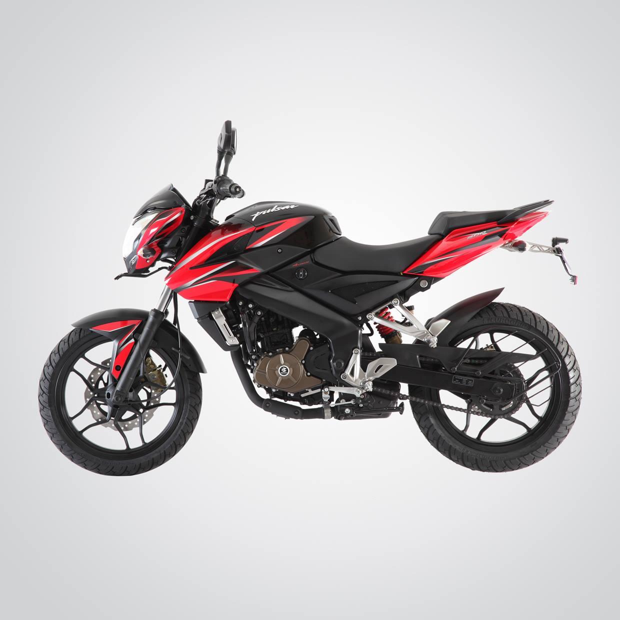 Bajaj Pulsar 200NS In 'Red And Black' Dual Tone Paint Finish