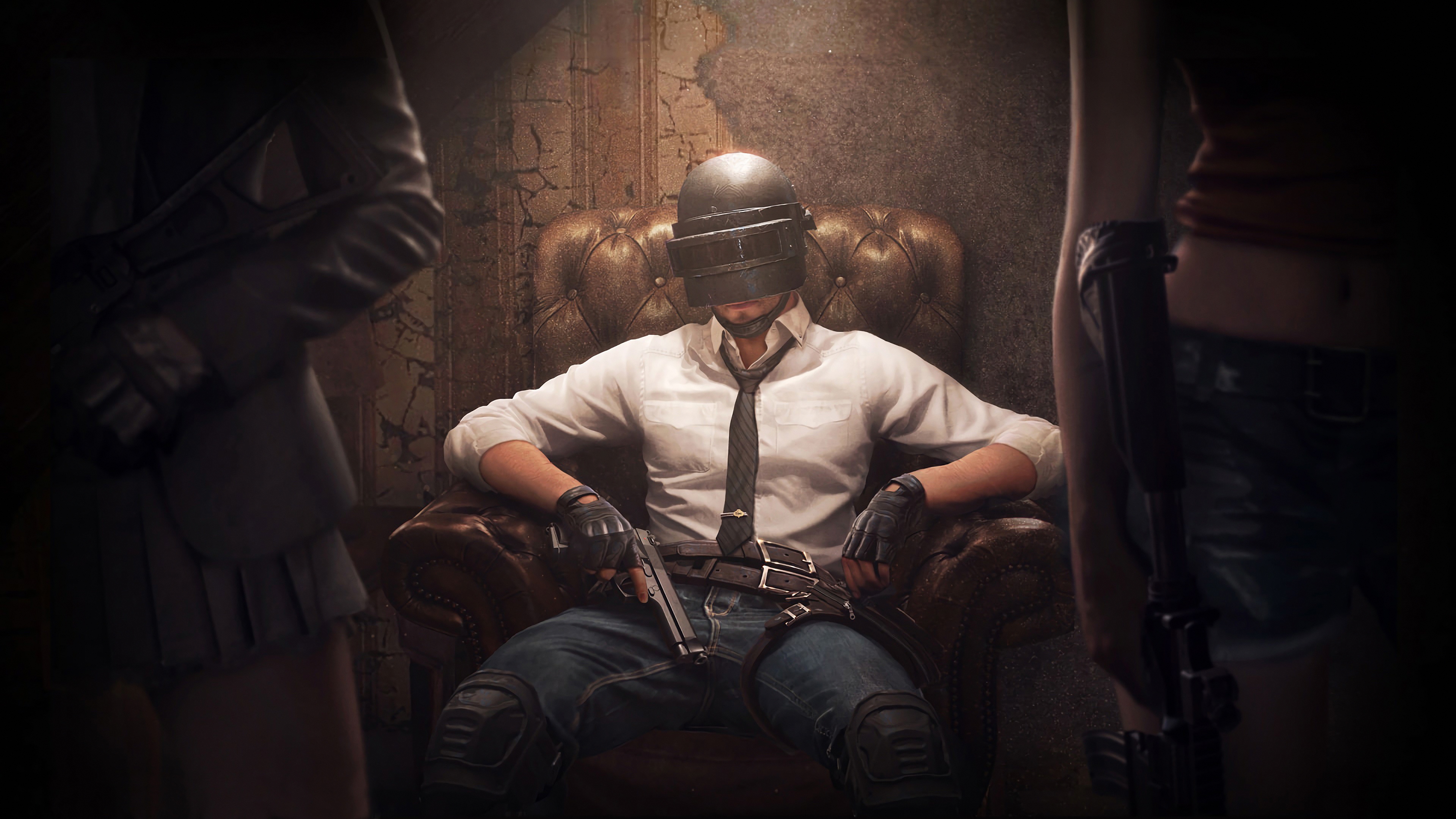 Wallpaper PUBG, Helmet, PlayerUnknown's Battlegrounds, 4K, Games