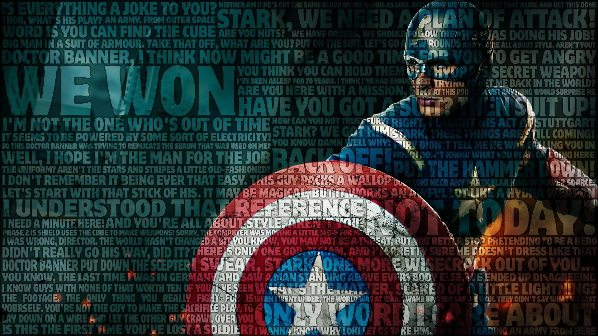 Captain America, quotes, superheroes, typography, Marvel Comics