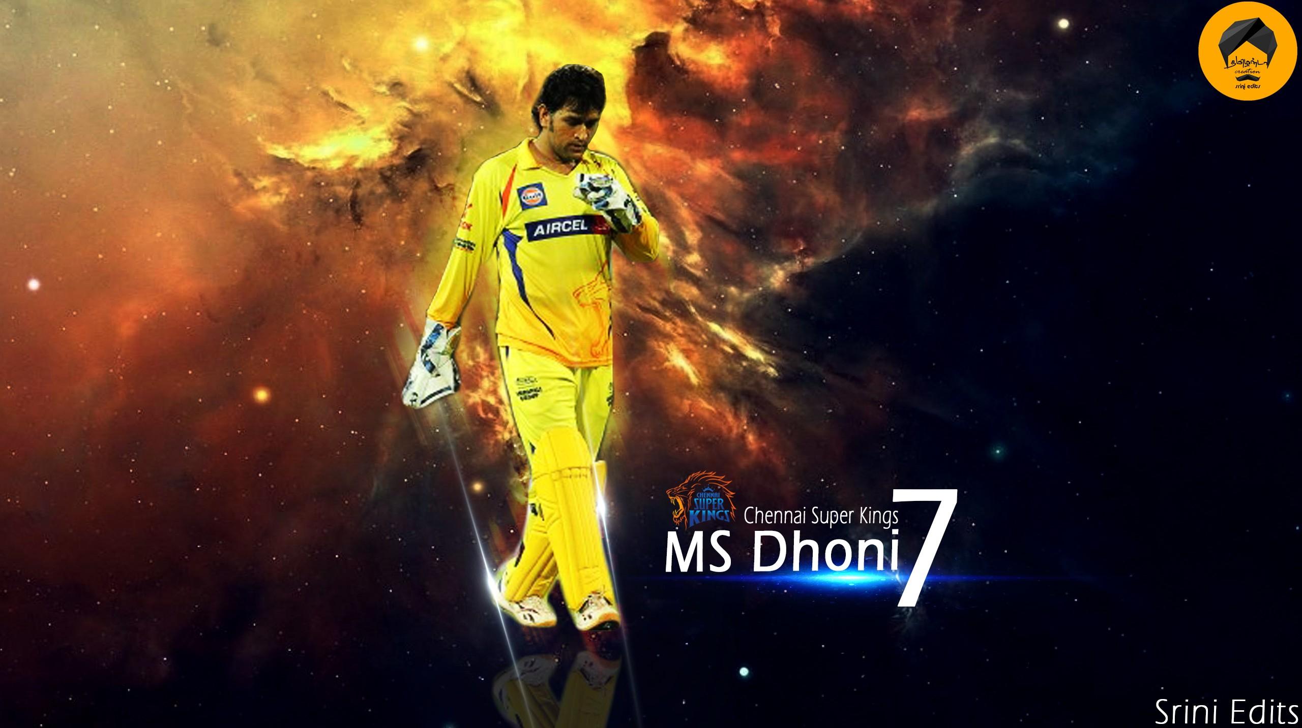 ms dhoni chennai super kings galaxy wallpaper and background