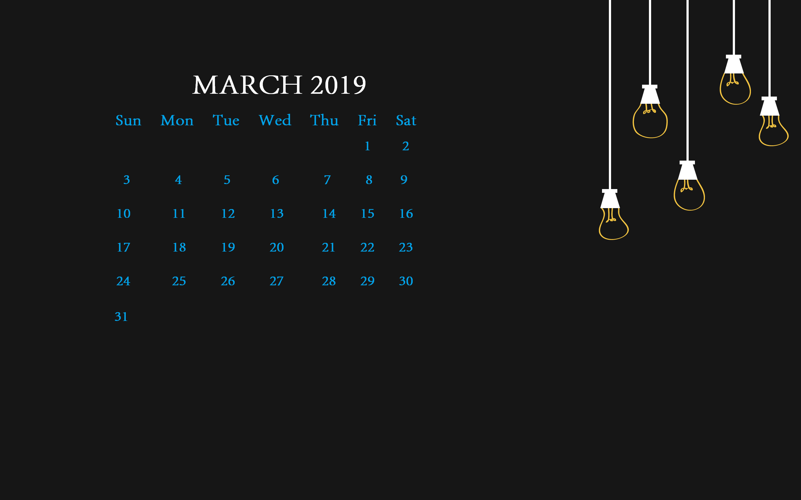 Cute March 2019 Calendar For Desktop #march #march2019