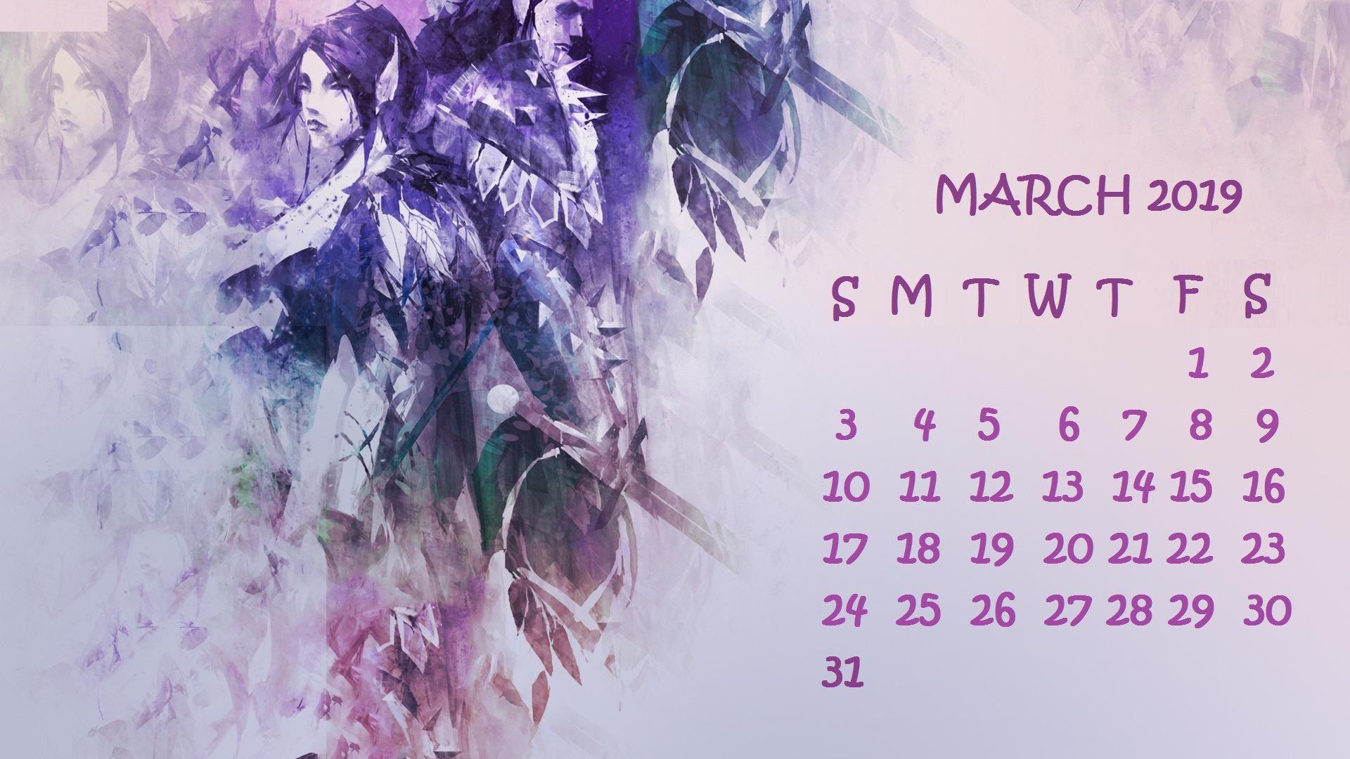 March 2019 Calendar Cute Desktop Wallpaper #march #march2019