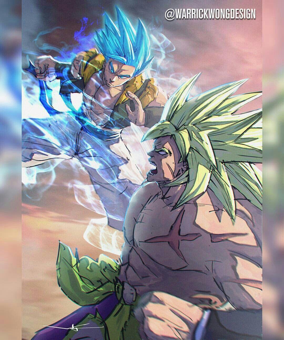 gogeta vs broly drawings