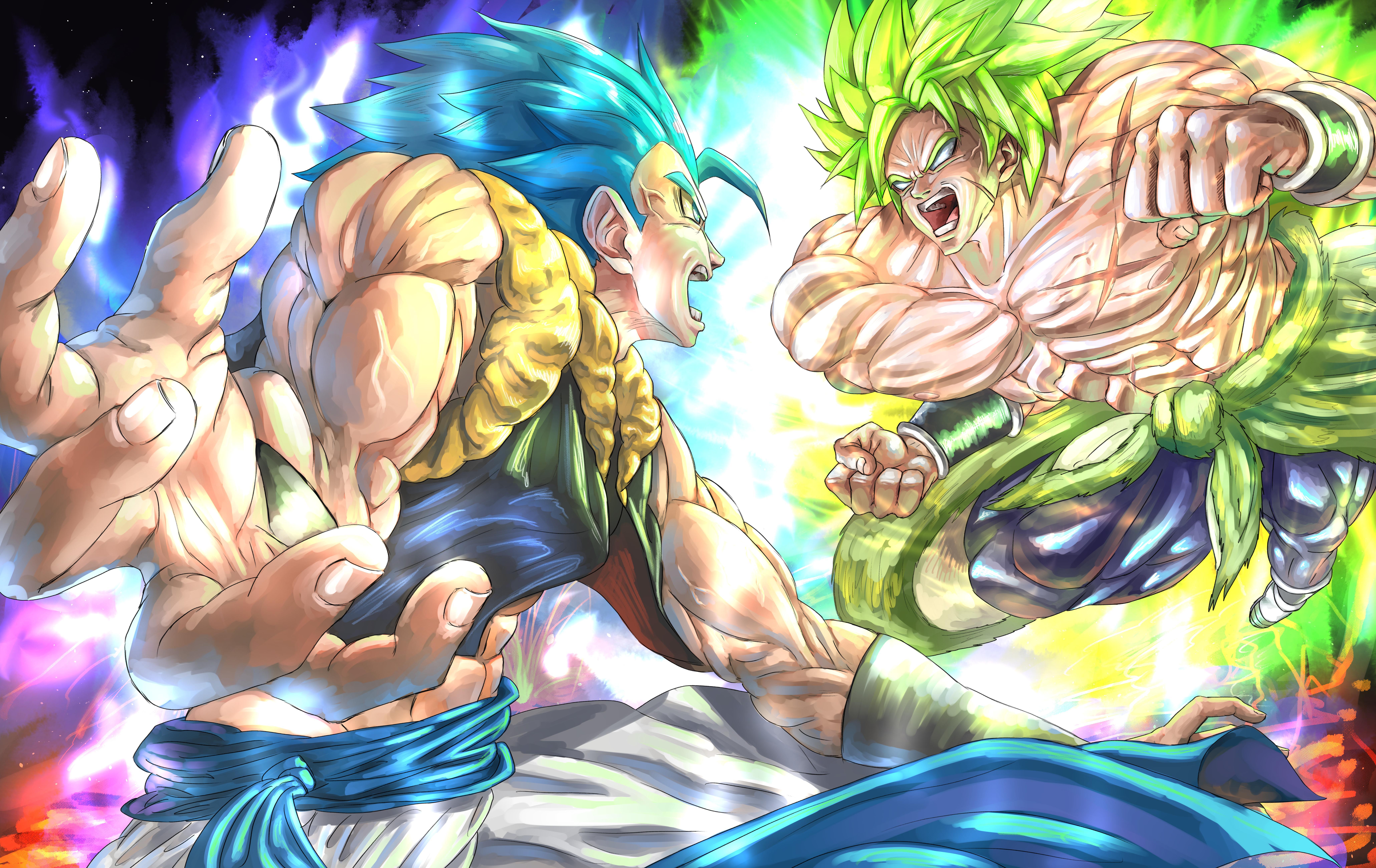 6. Goku Blue Hair vs Broly - wide 9