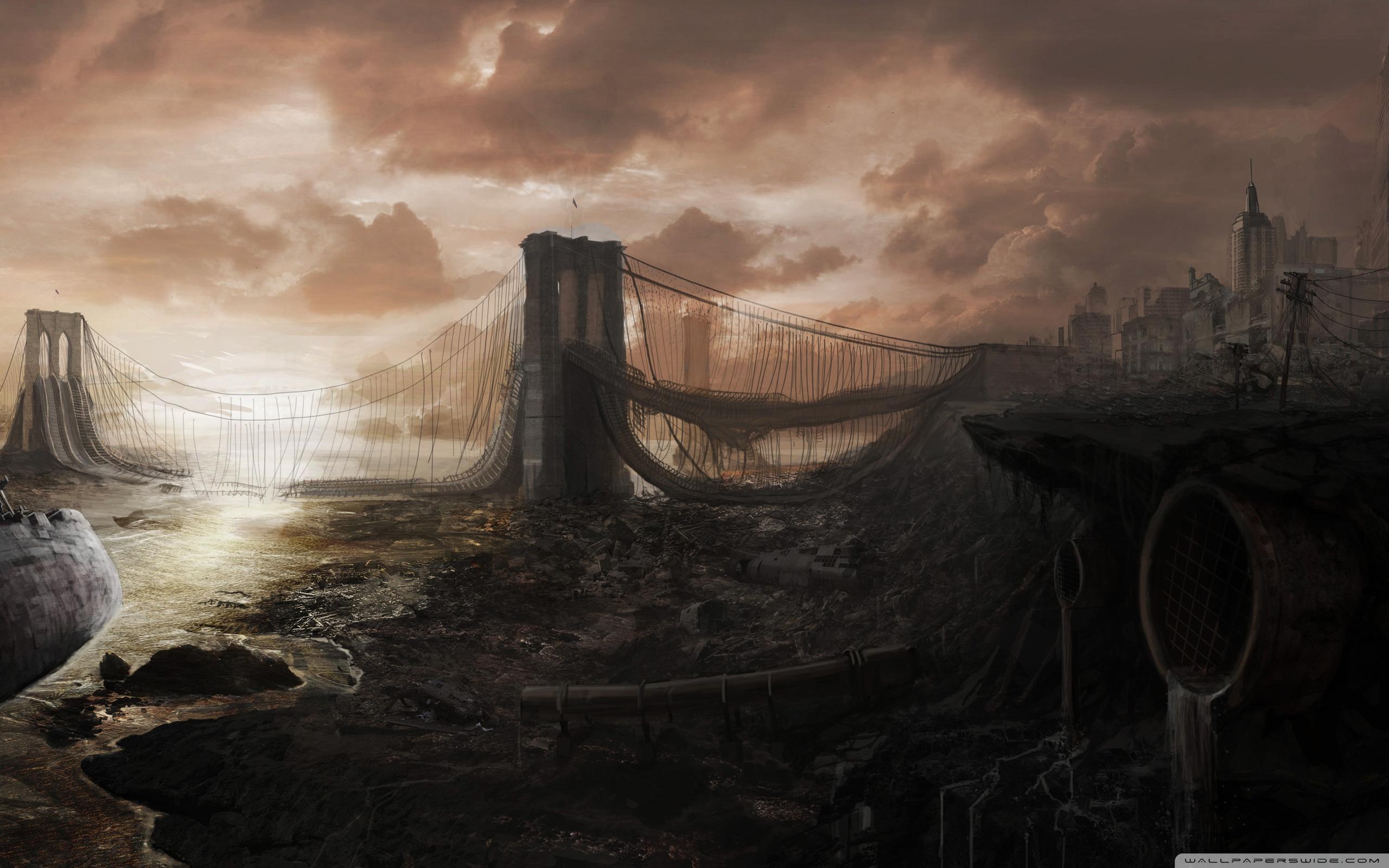 Brooklyn Bridge Ruins ❤ 4K HD Desktop Wallpaper for 4K Ultra HD TV