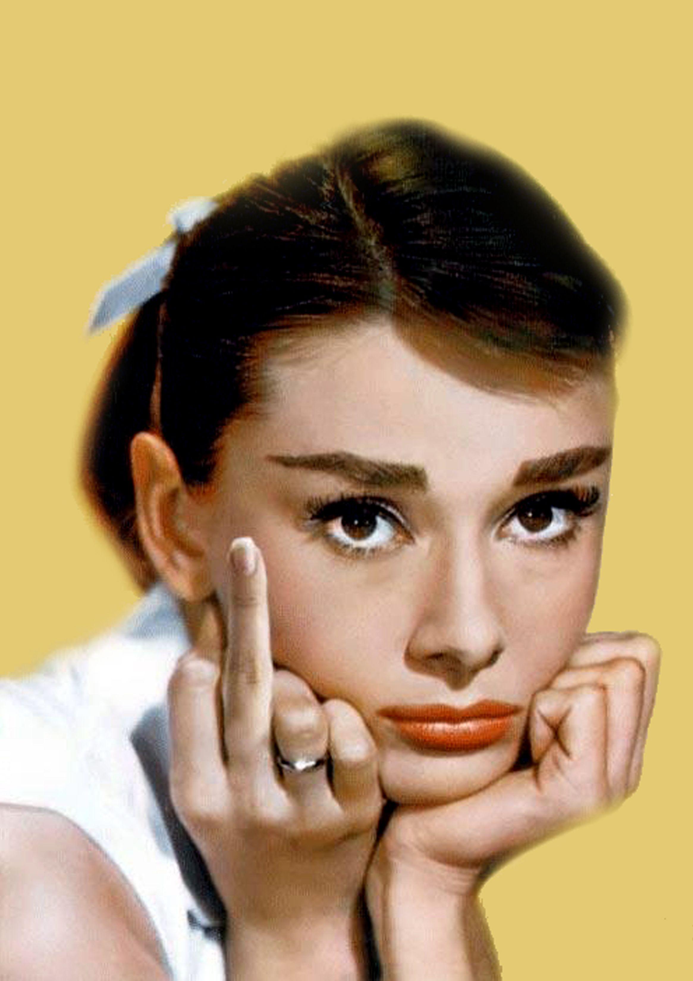 Hilarious Celeb GIFs. Audrey Hepburn. Audrey