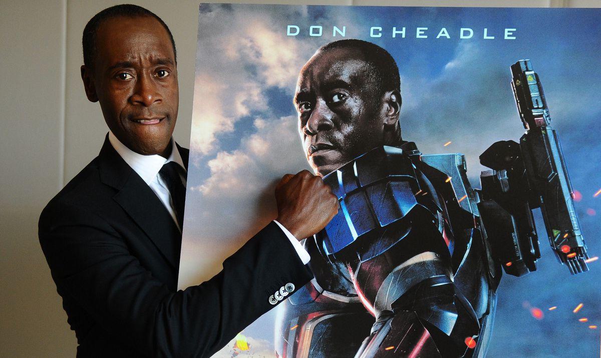Don Cheadle suits up as Iron Patriot for Iron Man 3