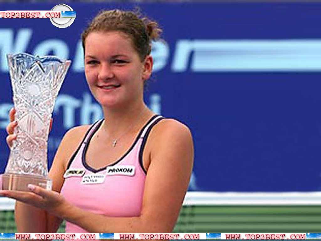 Agnieszka Radwanska with Trophy