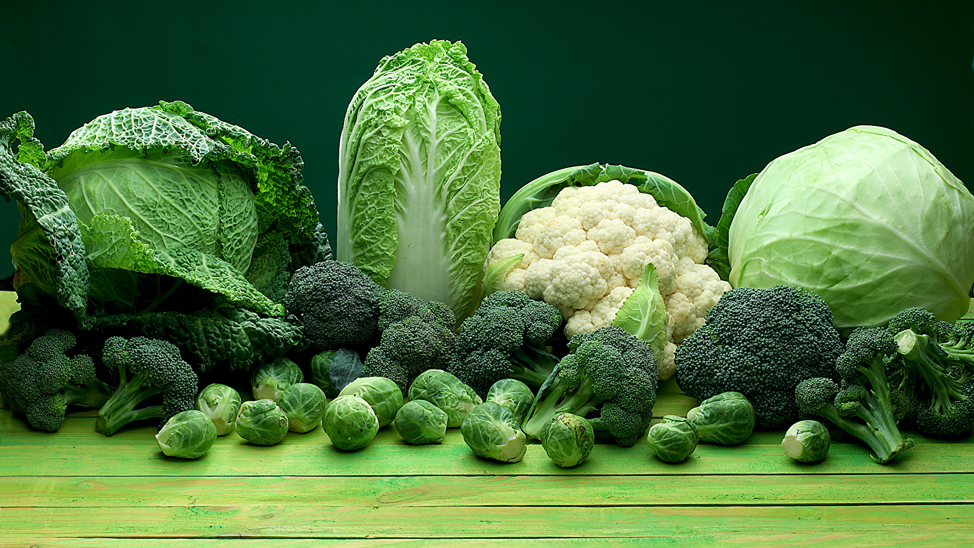 Wallpaper Green Cabbage Food Vegetables 1920x1080