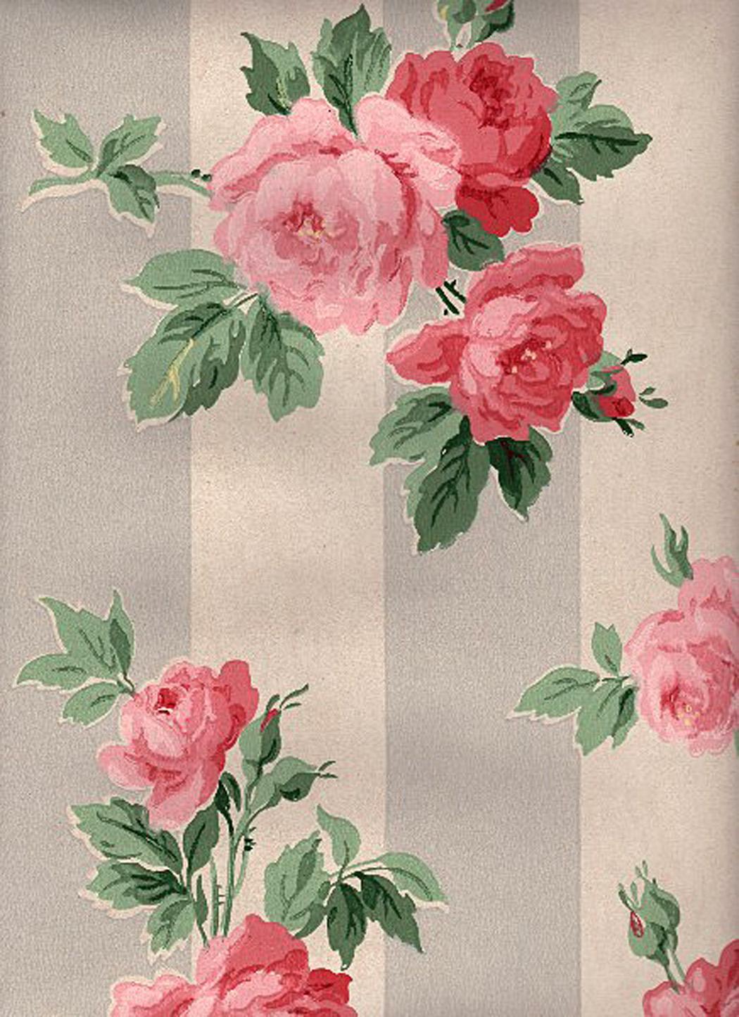 Vintage Wallpaper Roses and More Graphics Fairy