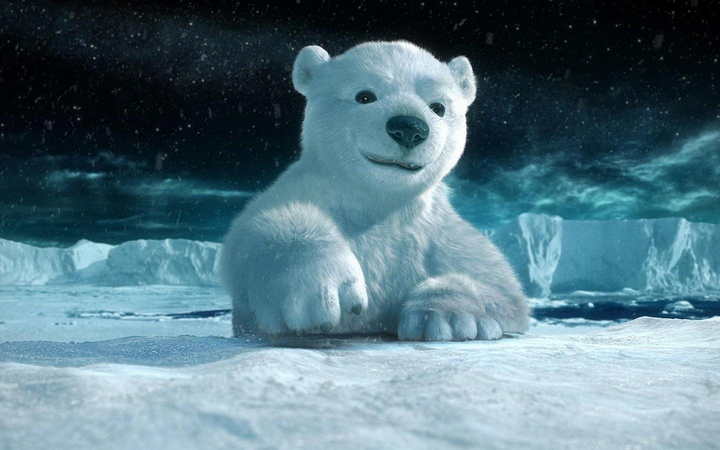 3D polar bear wallpaper