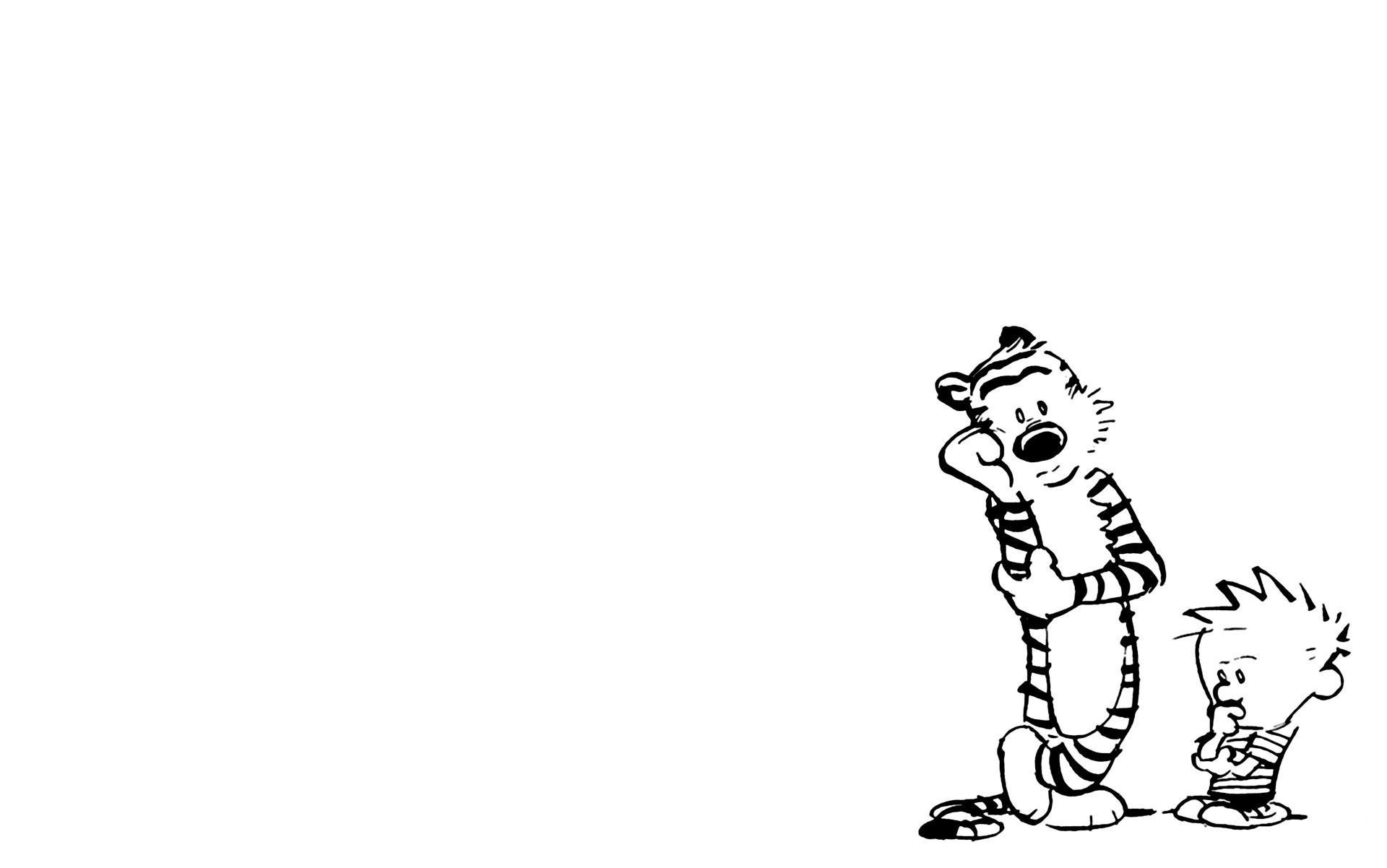 Calvin and Hobbes Wallpaper Black and White