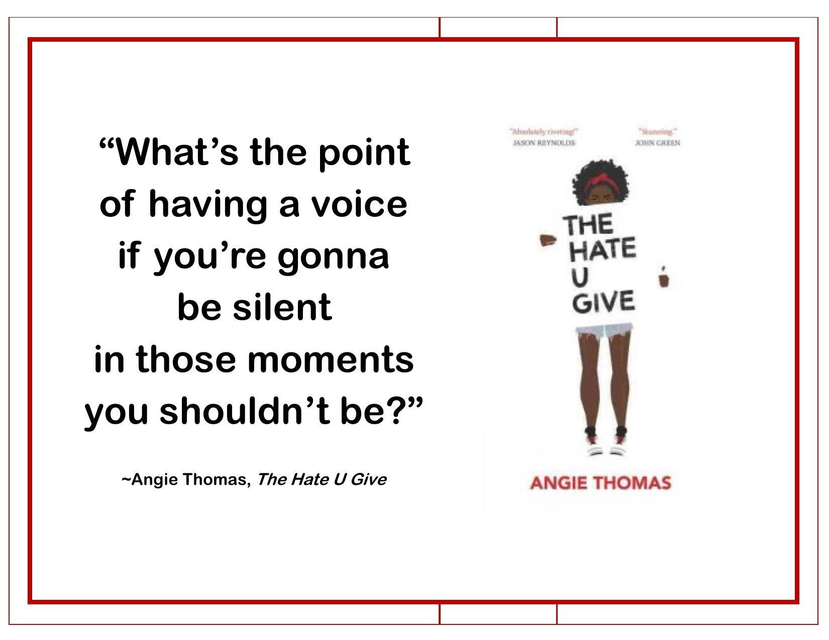 BookQuote from The Hate U Give. Our Favorite Quotes