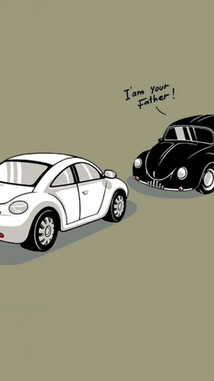 Am your father volkswagen beetle artwork cars wallpaper