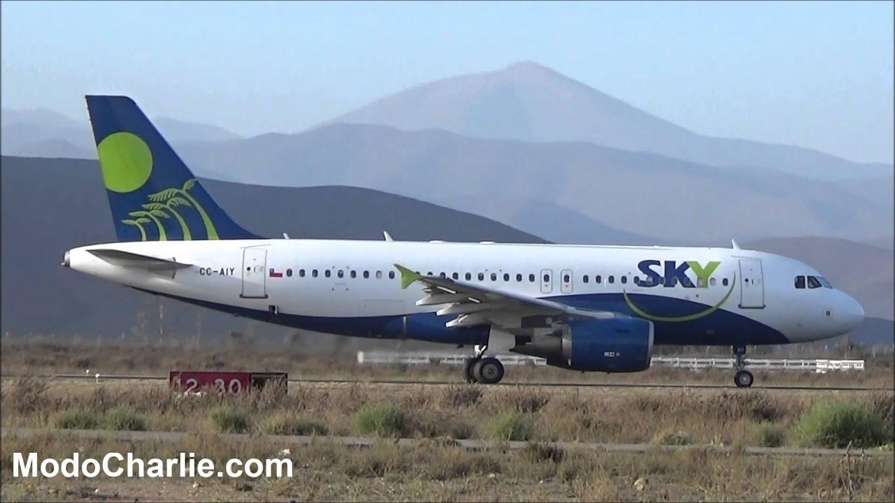 Despegue Airbus A319 CC AIY De SKY Airline Desde La Serena