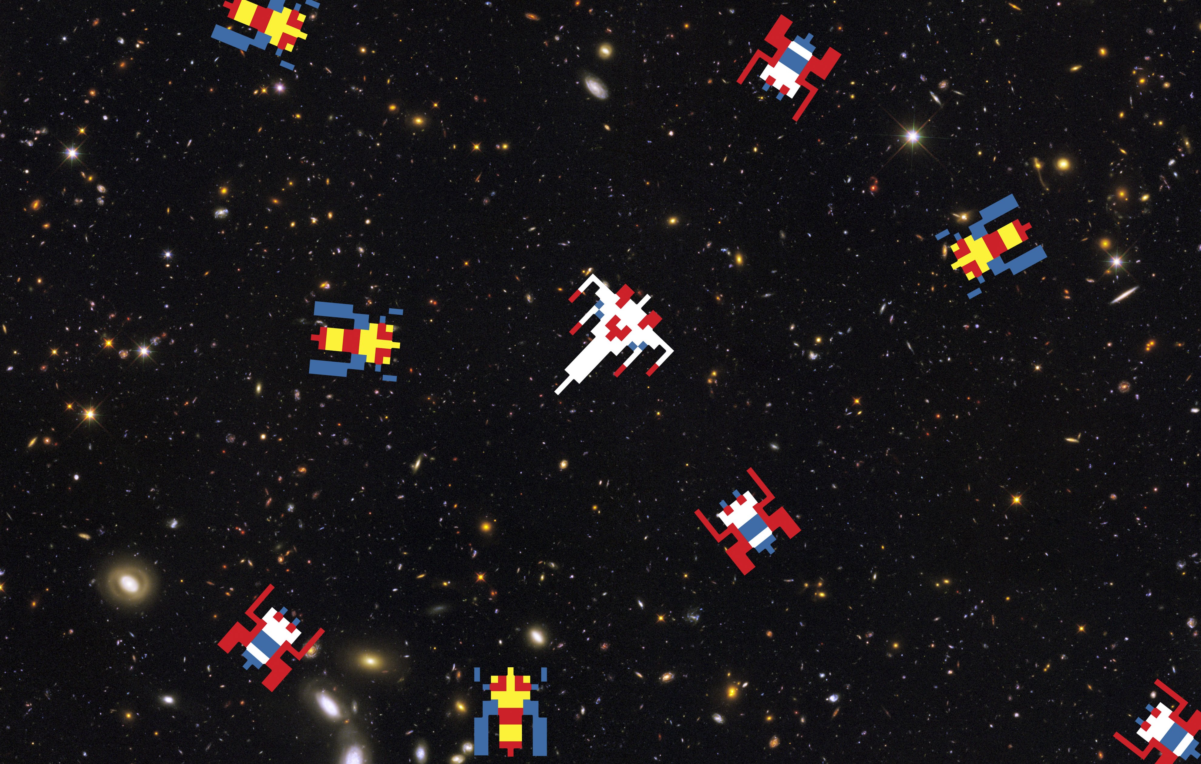 GALAGA Sci Fi Arcade Shooter Spaceship Action Atari Wallpaper