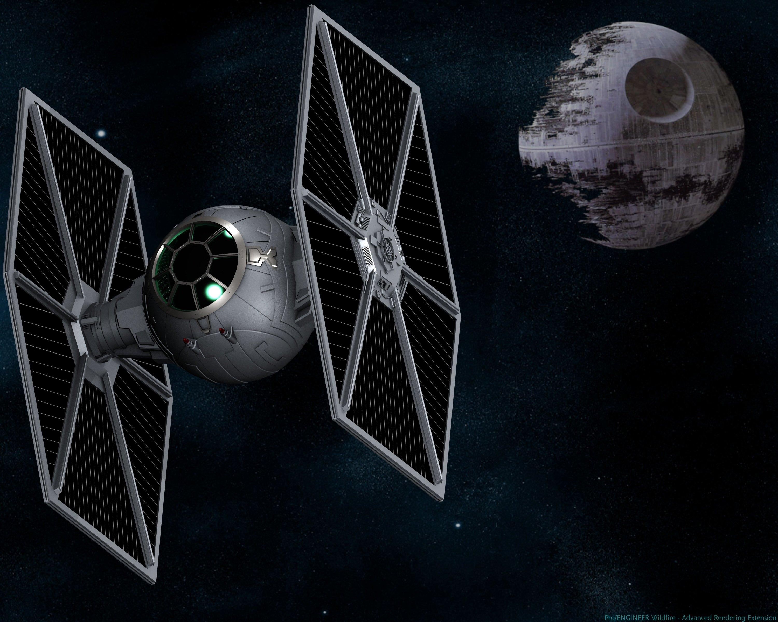 TIE FIGHTER Star Wars Futuristic Spaceship Space Sci Fi Wallpaper