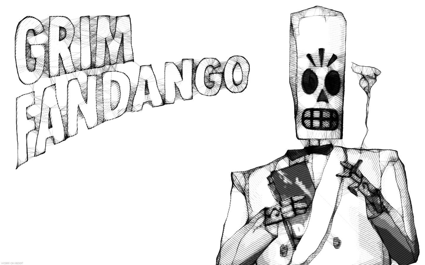 I had Grim Fandango on the mind. So I made this wallpaper