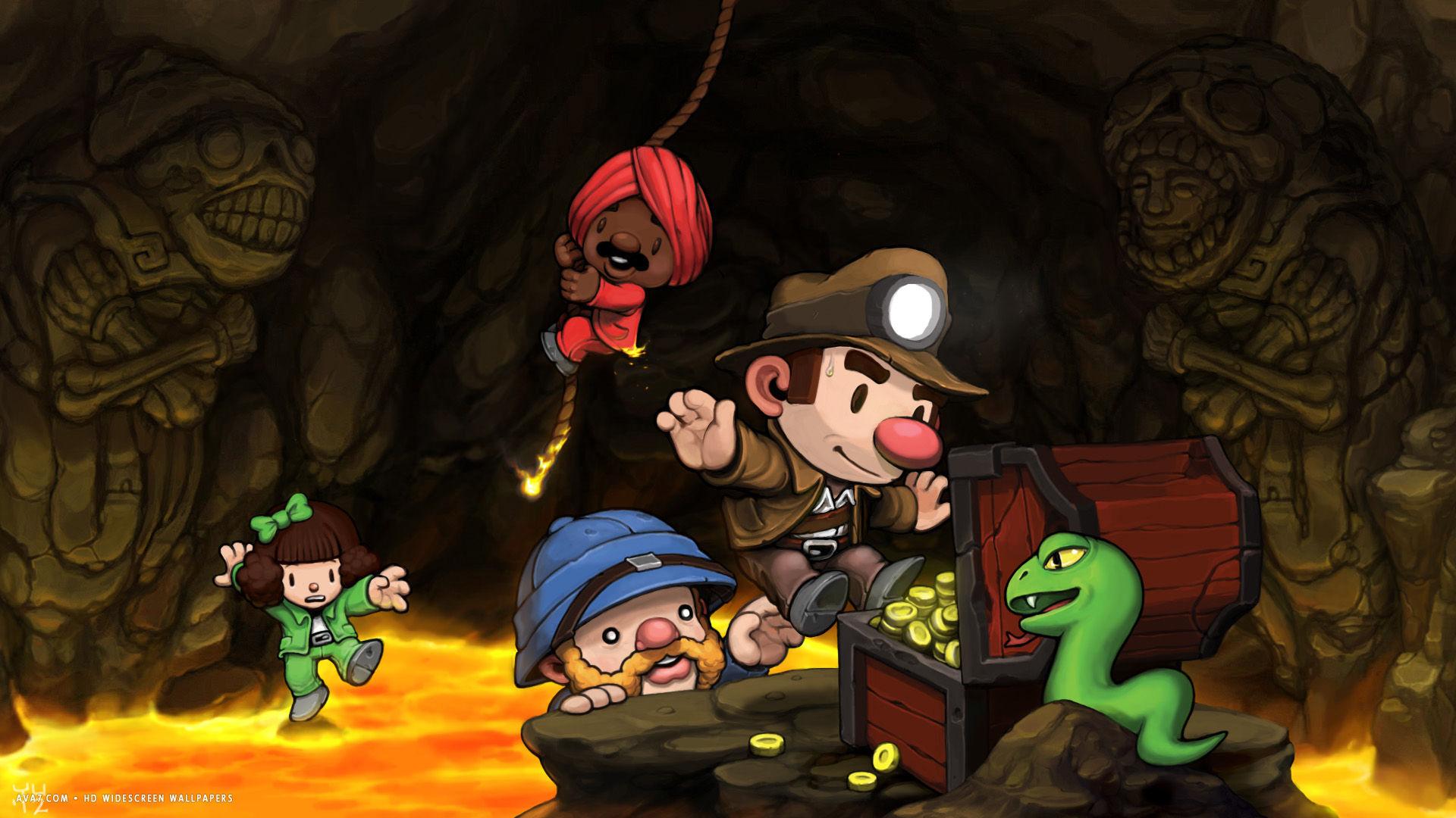spelunky game HD widescreen wallpaper / games background