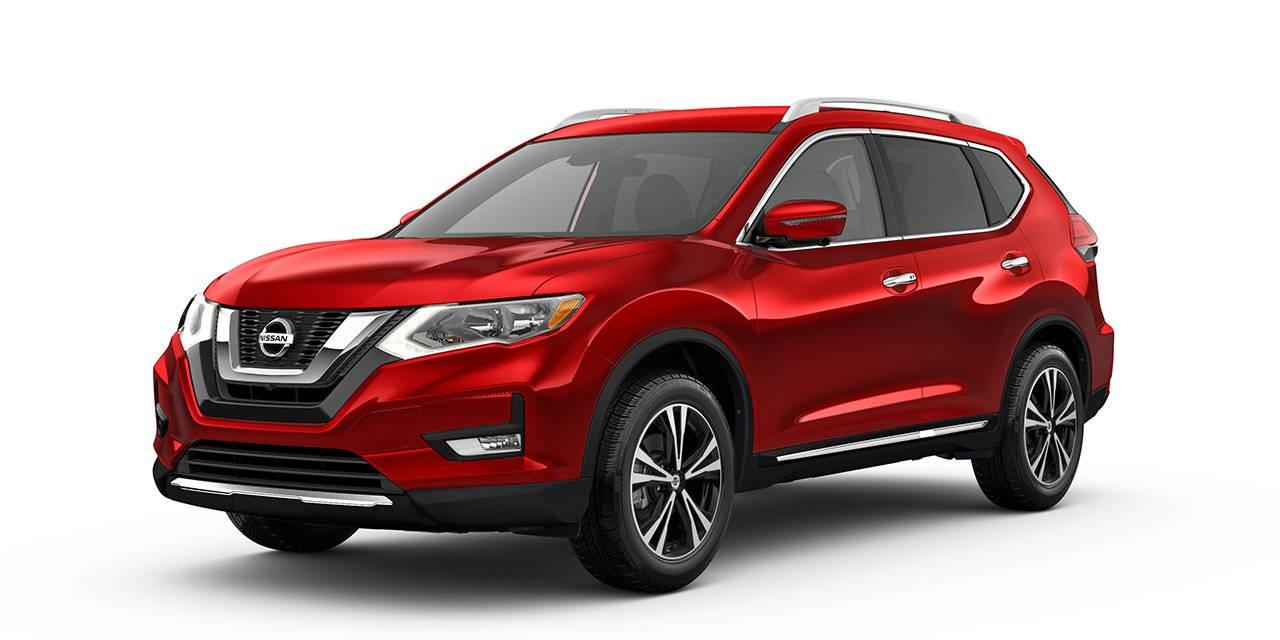 Nissan Rogue red color white background side view HD wallpaper